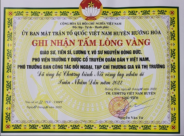 Lương y, Võ sư Nguyễn Đông Đức - Giám đốc trung tâm nghiên cứu, phục hồi chức năng   Nguyễn Đông Đức. Tấm lòng bao dung, chữa bệnh từ thiện giúp đời