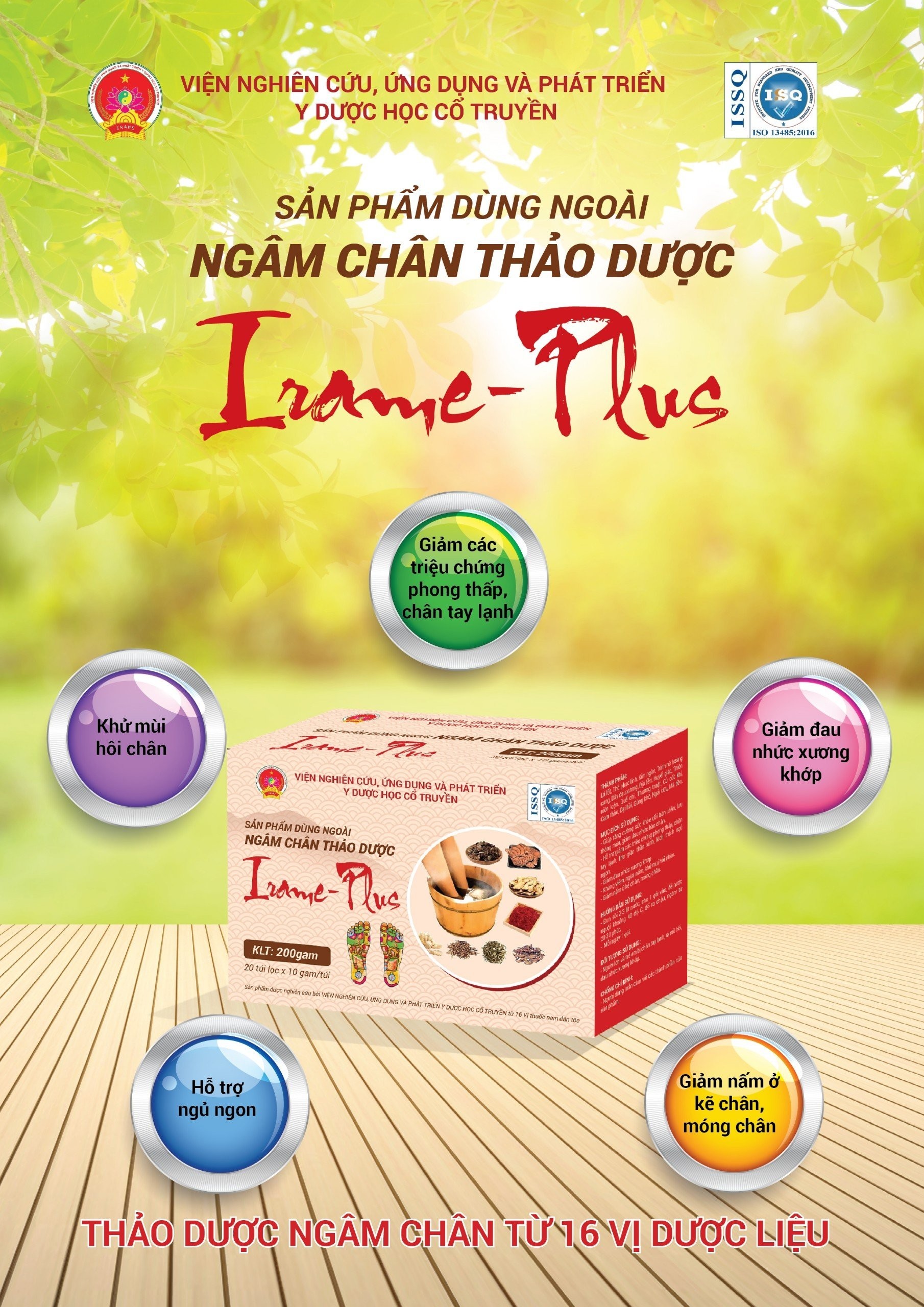 Một sản phẩm ngâm chân thảo dược hỗ trợ giảm đau xương khớp an toàn và lành tính